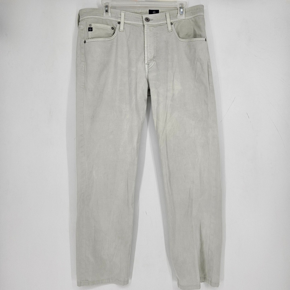 Adriano Goldschmied Pants Mens 34‎ X 30 White Chino Casual Preppy FLAWS